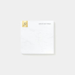 Minimalist Elegant Gold And Marble Modern Template Post-it Notes