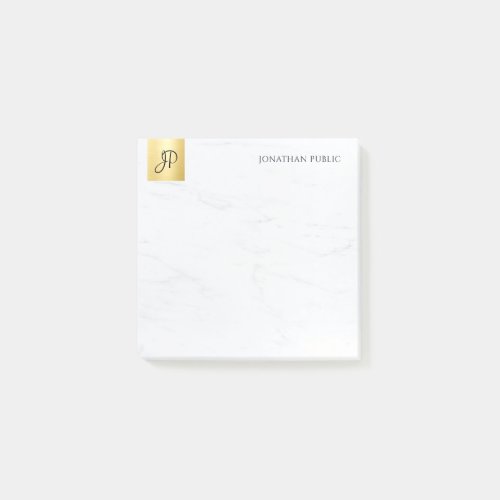 Minimalist Elegant Gold And Marble Modern Template Post_it Notes