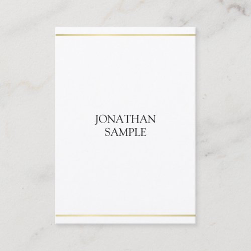 Minimalist Elegant Gold Look Design Professional Business Card