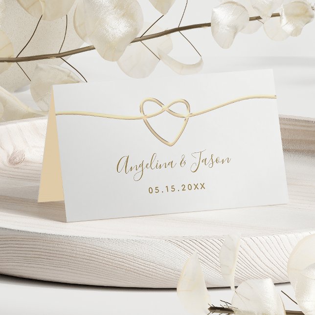 Minimalist Elegant Gold Wedding Place Card (Creator Uploaded)