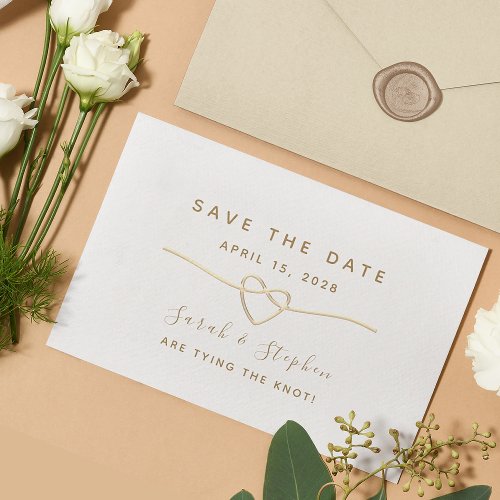 Minimalist Elegant Gold Wedding Save The Date