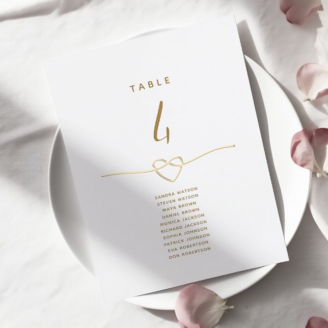 Minimalist Elegant Gold Wedding Seating Chart (Creator Uploaded)