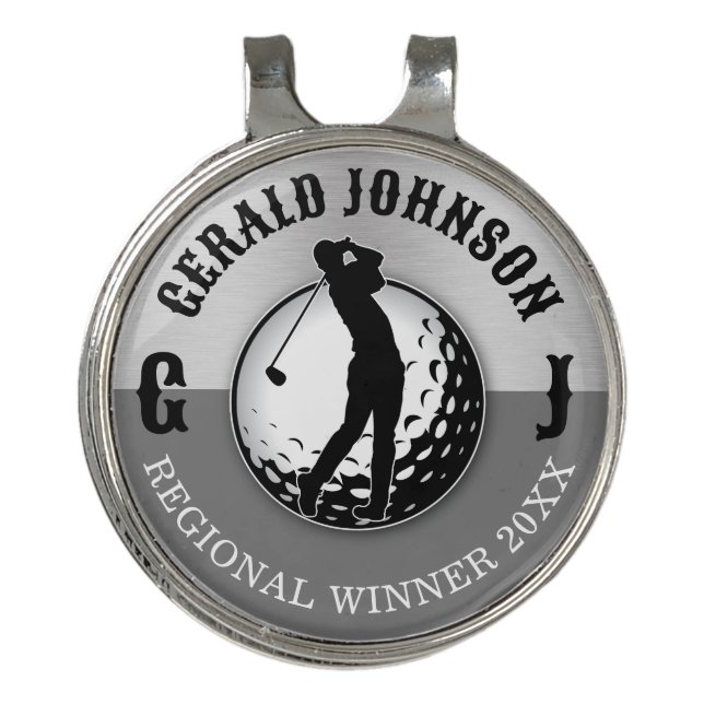 Minimalist Elegant Golf Design Golf Hat Clip (Front)