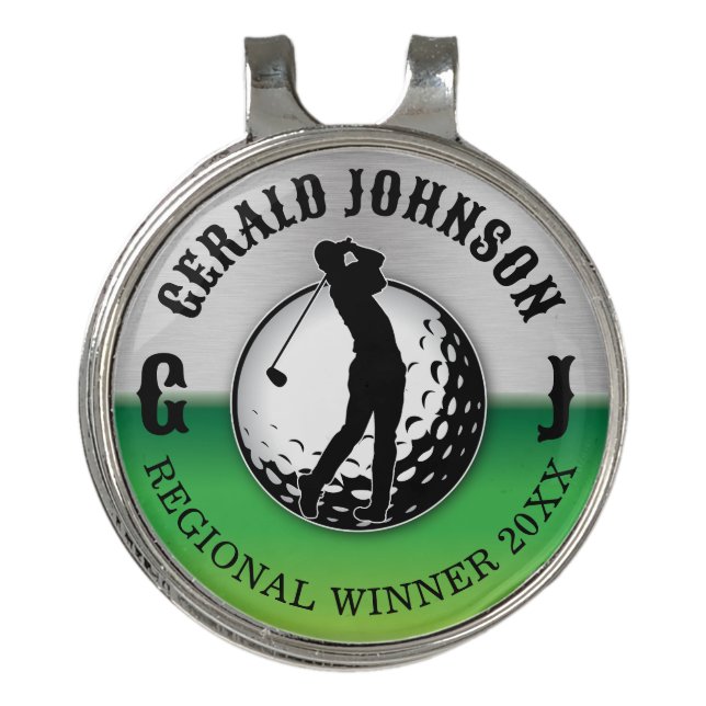 Minimalist Elegant Golf Design Golf Hat Clip (Front)