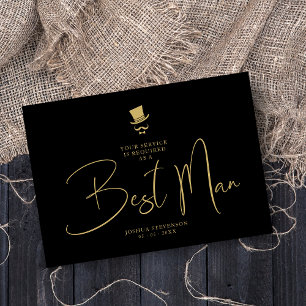 Minimalist Elegant Gorgeous Script Best Man Invitation