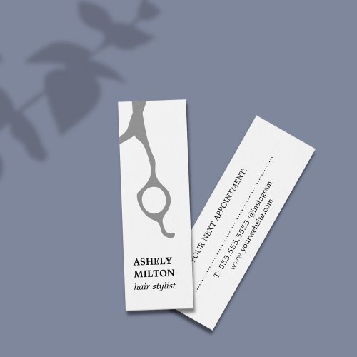 Minimalist Elegant Gray Scissors Hair Stylist