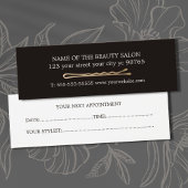 Minimalist Elegant Hair Stylist Appointment Card