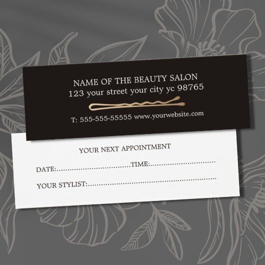 Minimalist Elegant Hair Stylist Appointment Card