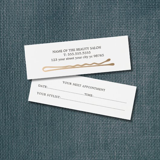 Minimalist Elegant Hair Stylist Appointment Card