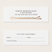 Minimalist Elegant Hair Stylist Appointment Card (Front & Back)