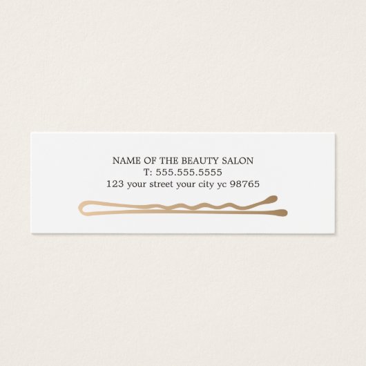 Minimalist Elegant Hair Stylist Appointment Card (Front)