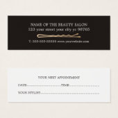 Minimalist Elegant Hair Stylist Appointment Card (Front & Back)