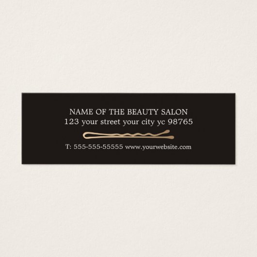 Minimalist Elegant Hair Stylist Appointment Card (Front)