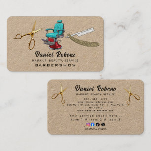 Minimalist Elegant Hair Stylist Business Card