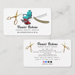 Minimalist Elegant Hair Stylist Business Card