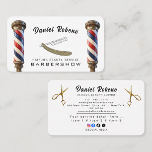 Minimalist Elegant Hair Stylist Business Card