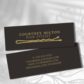 Minimalist Elegant Hair Stylist Business Card