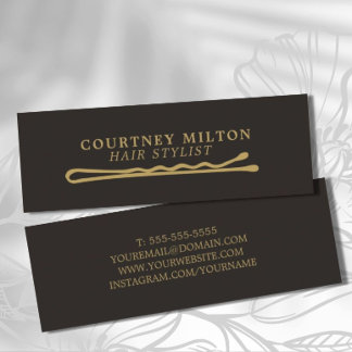 Minimalist Elegant Hair Stylist Business Card