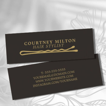 Minimalist Elegant Hair Stylist Business Card by pro_business_card at Zazzle