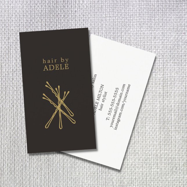 Minimalist Elegant Hair Stylist Business Card (Creator Uploaded)