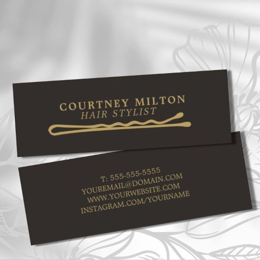 Customizable Minimalist Elegant Hair Stylist Business Card