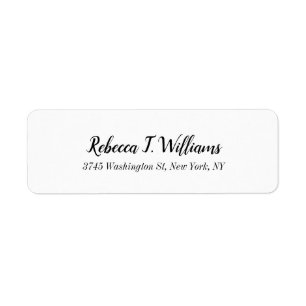 Minimalist Elegant Handwriting Modern Plain Label