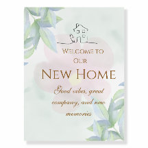 Minimalist Elegant Housewarming Welcome Sign