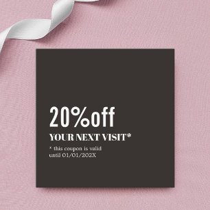 Minimalist Elegant Ivory Black White Beauty Coupon