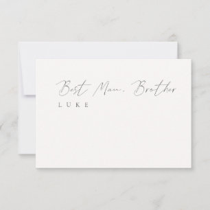 Minimalist Elegant Ivory Wedding Message Card
