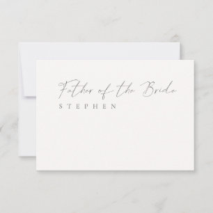 Minimalist Elegant Ivory Wedding Message Card