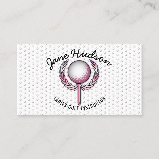 Minimalist Elegant Ladies Golf Design Business Card (Front)