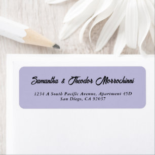 Minimalist Elegant Lavender Return Address Label