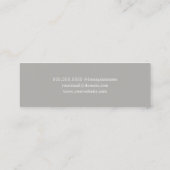 Minimalist Elegant Light Grey White Hairstylist Mini Business Card (Back)