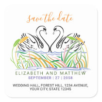 Minimalist Elegant Love Design Square Sticker