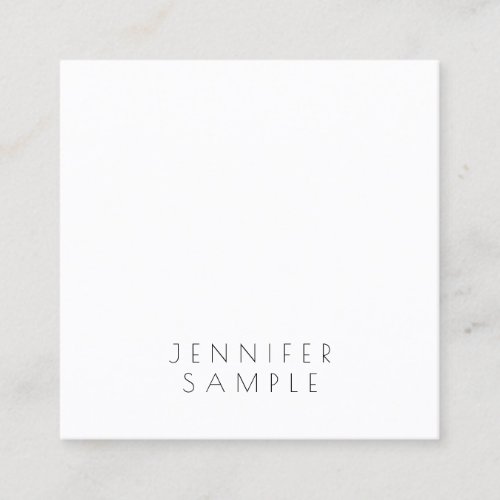 Minimalist Elegant Luxury Template Professional Square Business Card