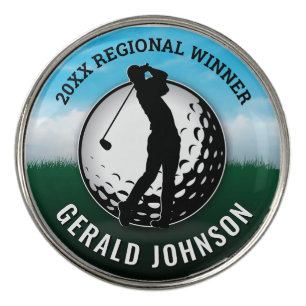 Minimalist Elegant Men Golf Monogram Design Ball Marker