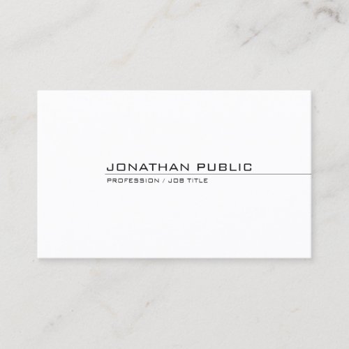 Minimalist Elegant Modern Design Trendy Plain Business Card