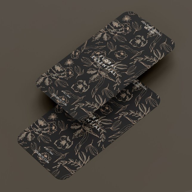 Minimalist Elegant Modern Floral Black  Label (Minimalist Elegant Modern Floral Black Label
)