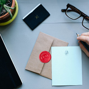 Minimalist elegant modern graduation wax seal sticker