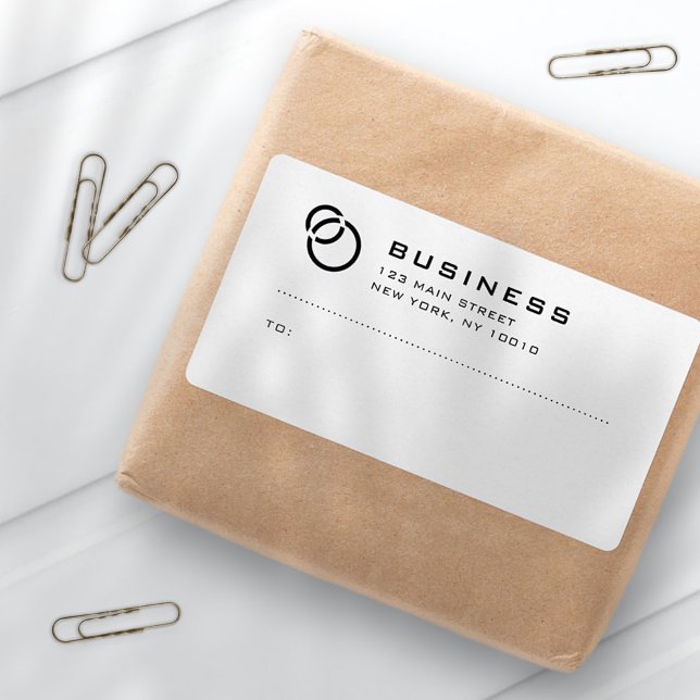 Minimalist Elegant Modern Logo Name Shipping Label (Creator Uploaded)