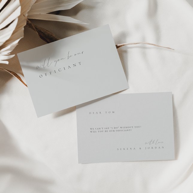 Minimalist Elegant Modern Officiant Proposal Card (Minimalist Elegant Modern Officiant Proposal Card)