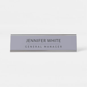 Minimalist Elegant Modern Plain Desk Name Plate