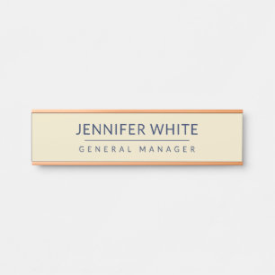 Minimalist Elegant Modern Plain Door Sign