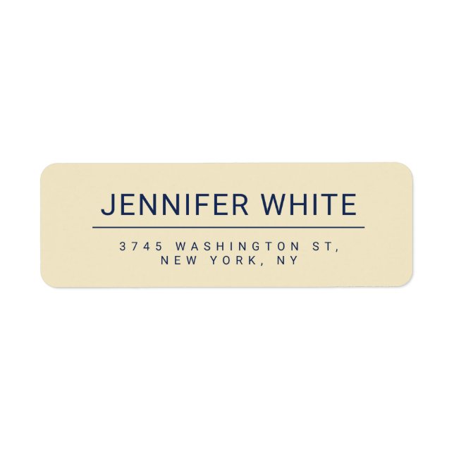 Minimalist Elegant Modern Plain Label (Front)