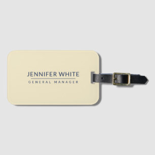 Minimalist Elegant Modern Plain Luggage Tag