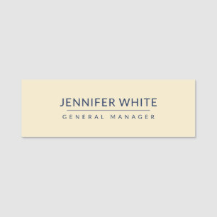 Minimalist Elegant Modern Plain Name Tag