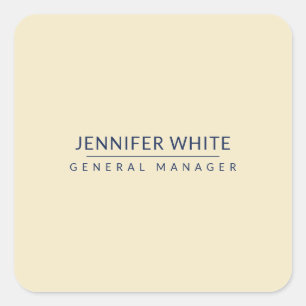 Minimalist Elegant Modern Plain Square Sticker