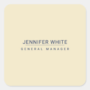 Minimalist Elegant Modern Plain Square Sticker