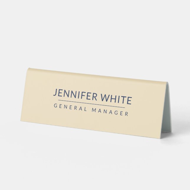 Minimalist Elegant Modern Plain Table Tent (Front)