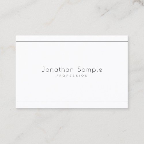 Minimalist Elegant Modern Professional Simple Top Business Card